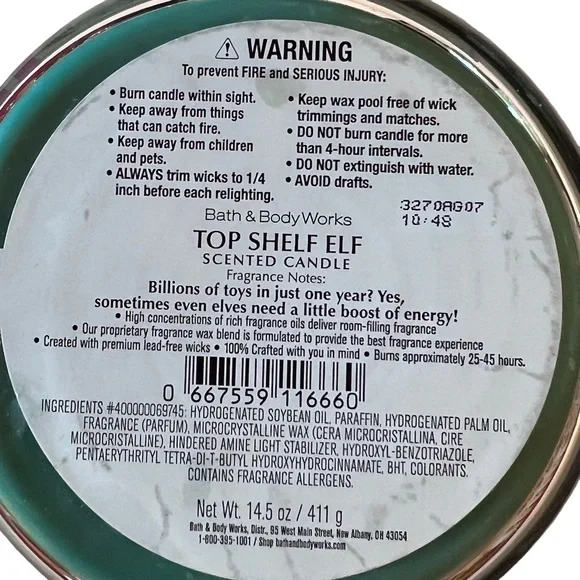 NWT Top Shelf Elf Bath & Body Works/ White Barn Candle - Picture 2 of 4